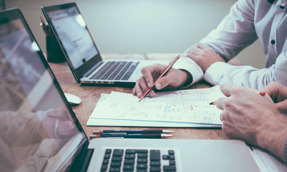 Procurement on laptop