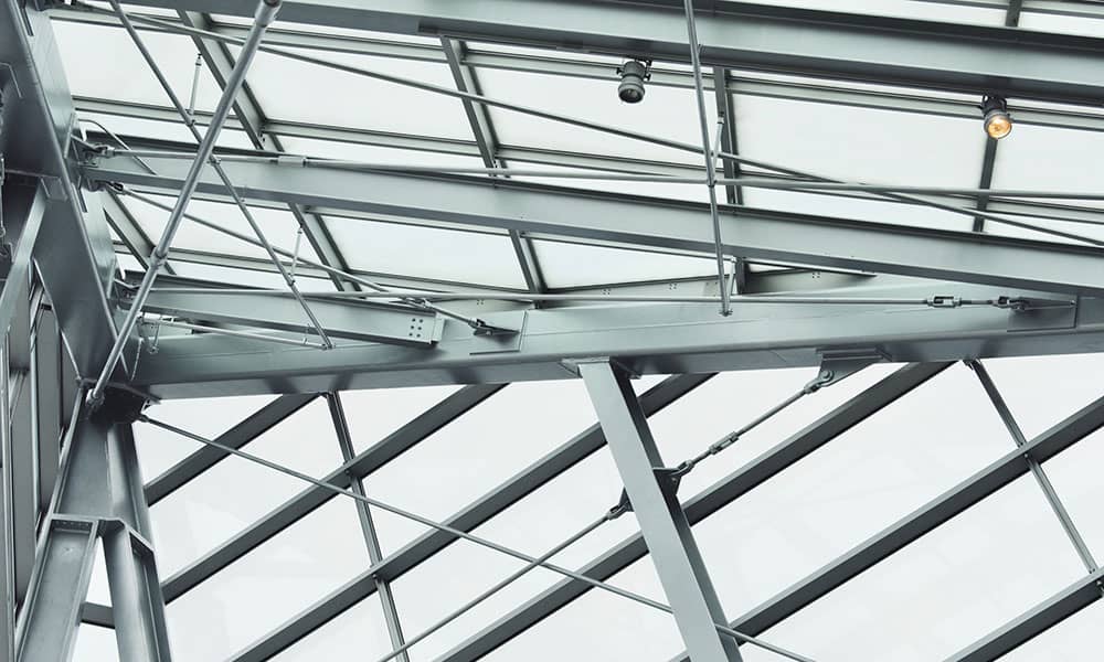 Steel building structure in North Wales